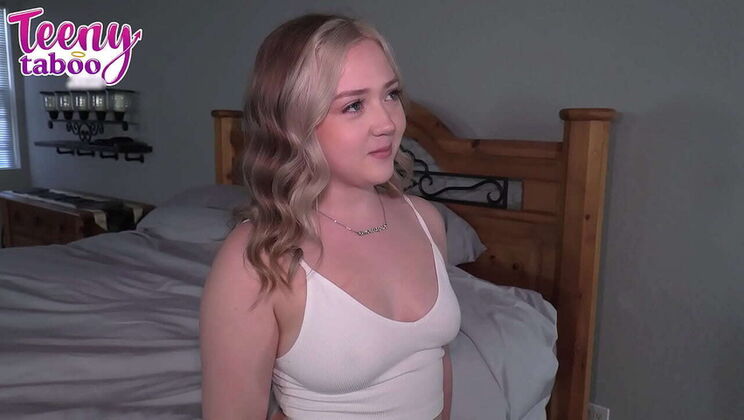 Eva Nyx Babysitter Roleplay - Blonde Teen Gets Creampie From DILF