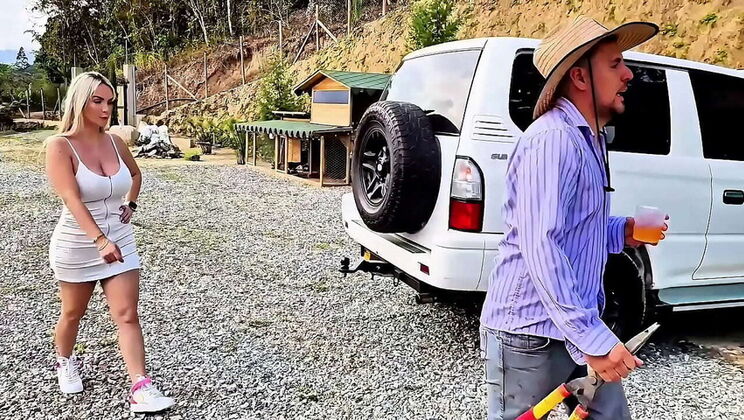 Blonde MILF Cheats on Husband with Gardener - Doggystyle & Cowgirl Sex