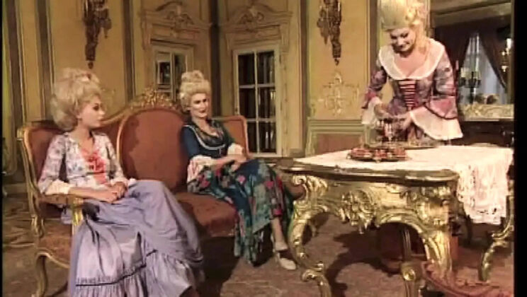 Great Orgy Court Vintage Wigs Hard Cocks Blowjob Facial