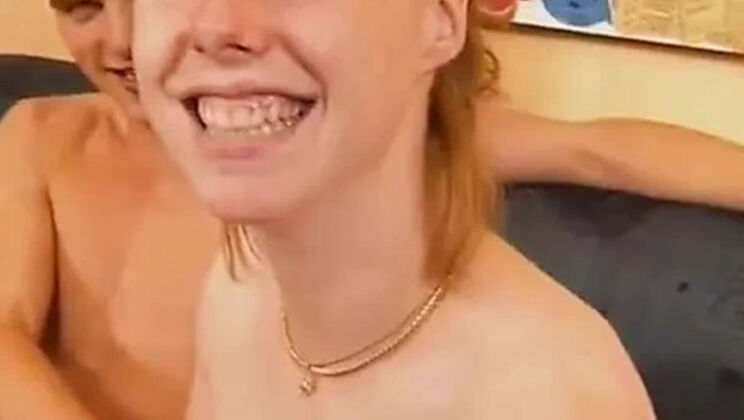 Ginger teen gives sloppy blowjob at casting - cute 19 year old with small tits gets cum in mouth