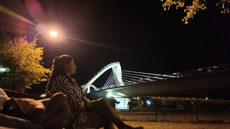 Exhibitionist Surprises Street Hooker - MILF With Big Natural Tits Doesn't Know How To React Outdoor