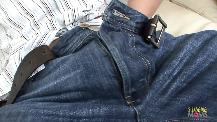 Adrianna Luna Big Tits Brunette MILF Sucks and Rides Cock on Couch