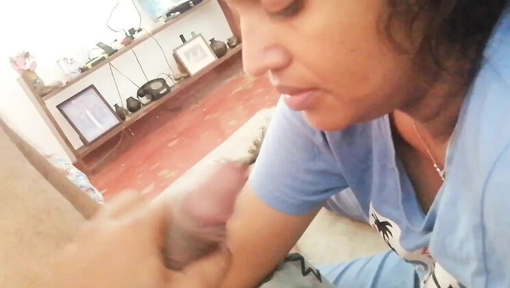 Step Mom Tina Baby Catches Me For Blowjob While Dad Is At Work - Desi Aunty Homemade Sex