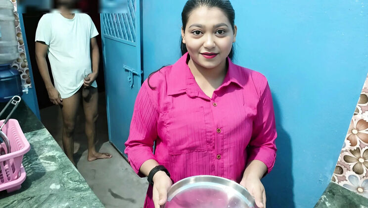 Desi Indian Bhabhi Fucked Hard in Kitchen by Devar - Big Ass Doggy Style & Creampie