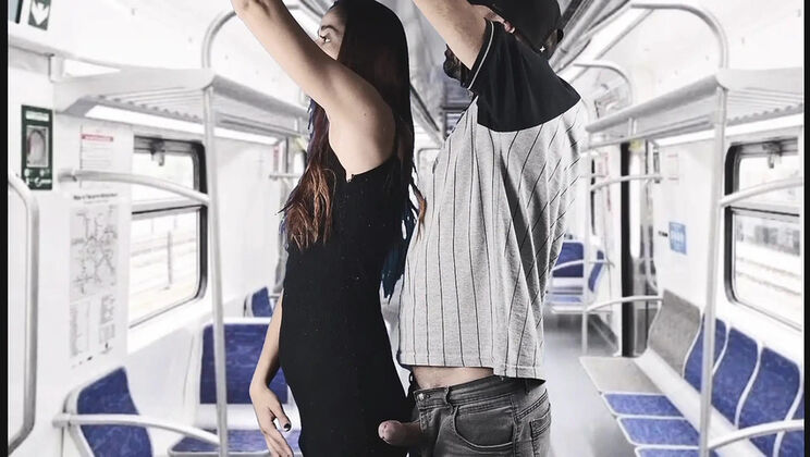 Amateur Brazilian Couple Fucks on Train - Brunette MILF Gets Cummed On