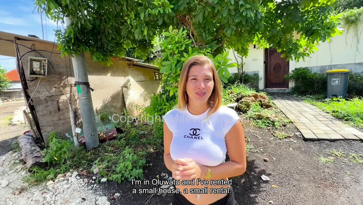 French amateur Maevaa Sinaloa gets her tight pussy filled by best friend's big cock - creampie cum inside